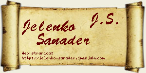 Jelenko Sanader vizit kartica